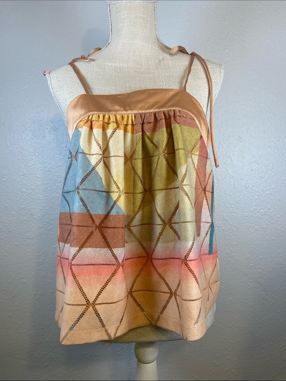 Anthropologie Akemi + Kin Modern Boho Chic Coastal Cottagecore Blouse Size Small